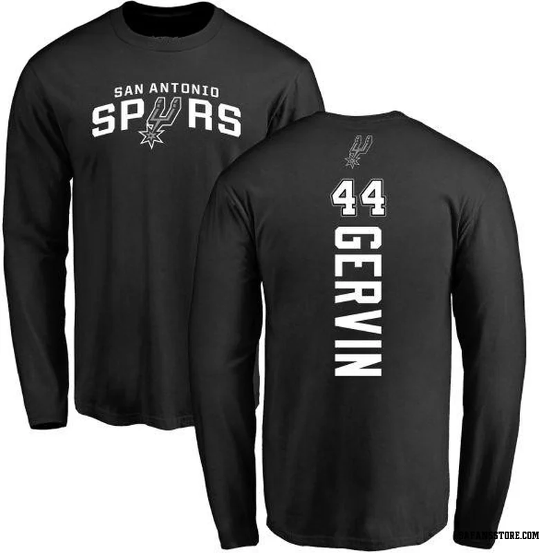 Black Men's George Gervin San Antonio Spurs Backer Long Sleeve T-Shirt