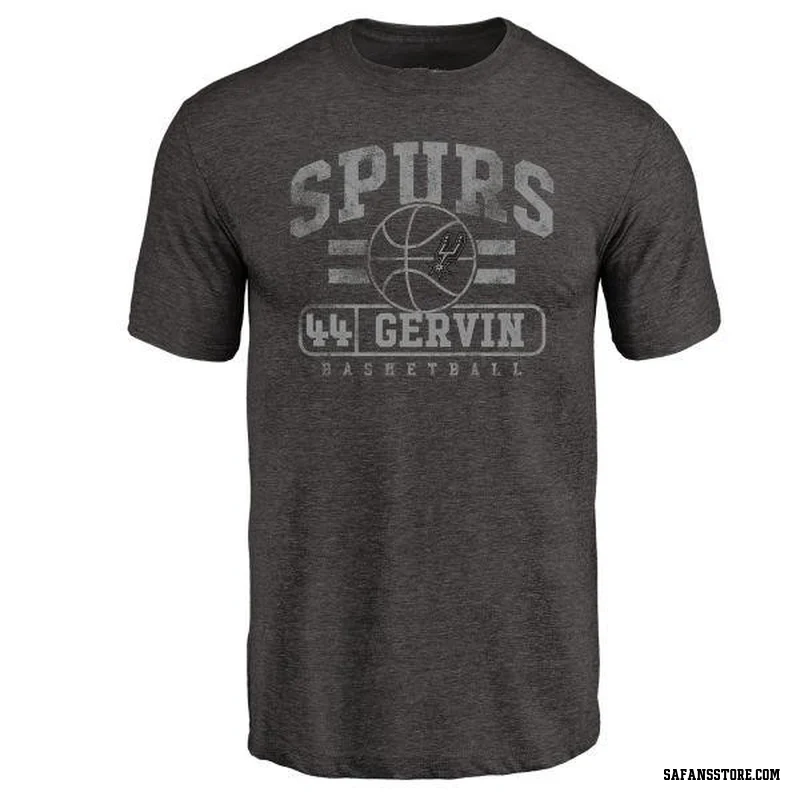 Black Men's George Gervin San Antonio Spurs Baseline T-Shirt