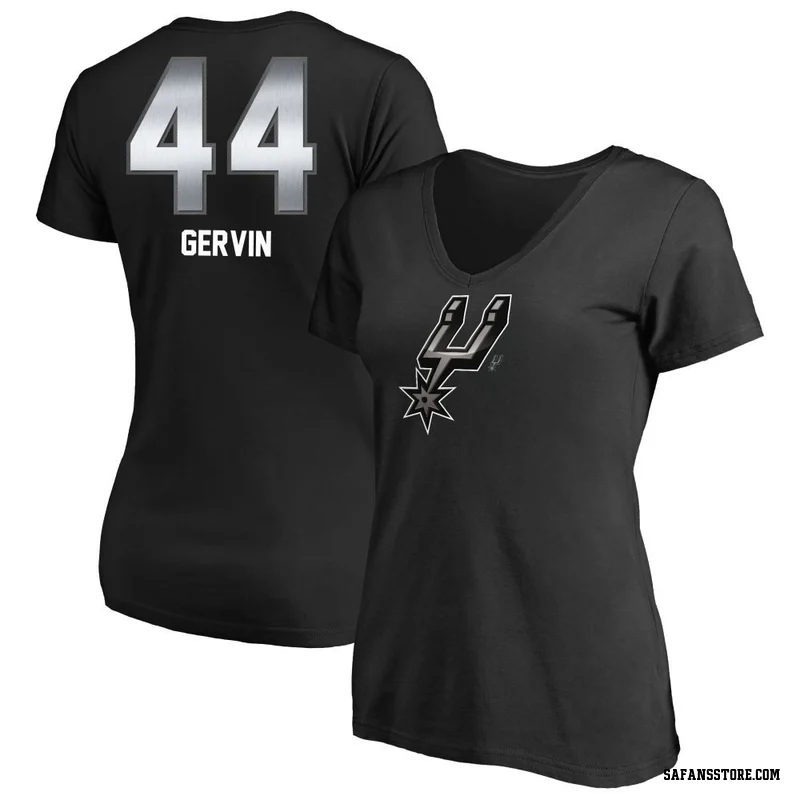 Black Women's George Gervin San Antonio Spurs Midnight Mascot T-Shirt