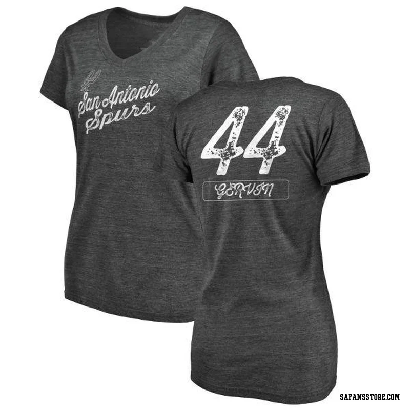 Black Women's George Gervin San Antonio Spurs Sideline V-Neck T-Shirt