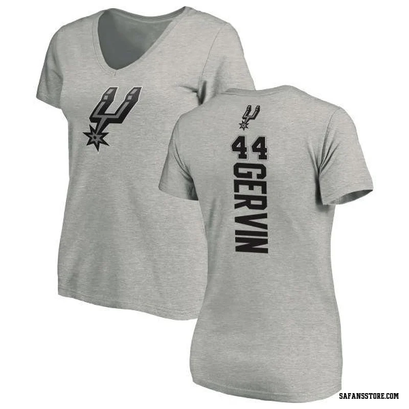 Women's George Gervin San Antonio Spurs Ash Backer T-Shirt
